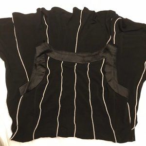 Reverse contrast stitch midi dress